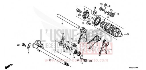 BARILLET DE SELECTION CB500XAF de 2015